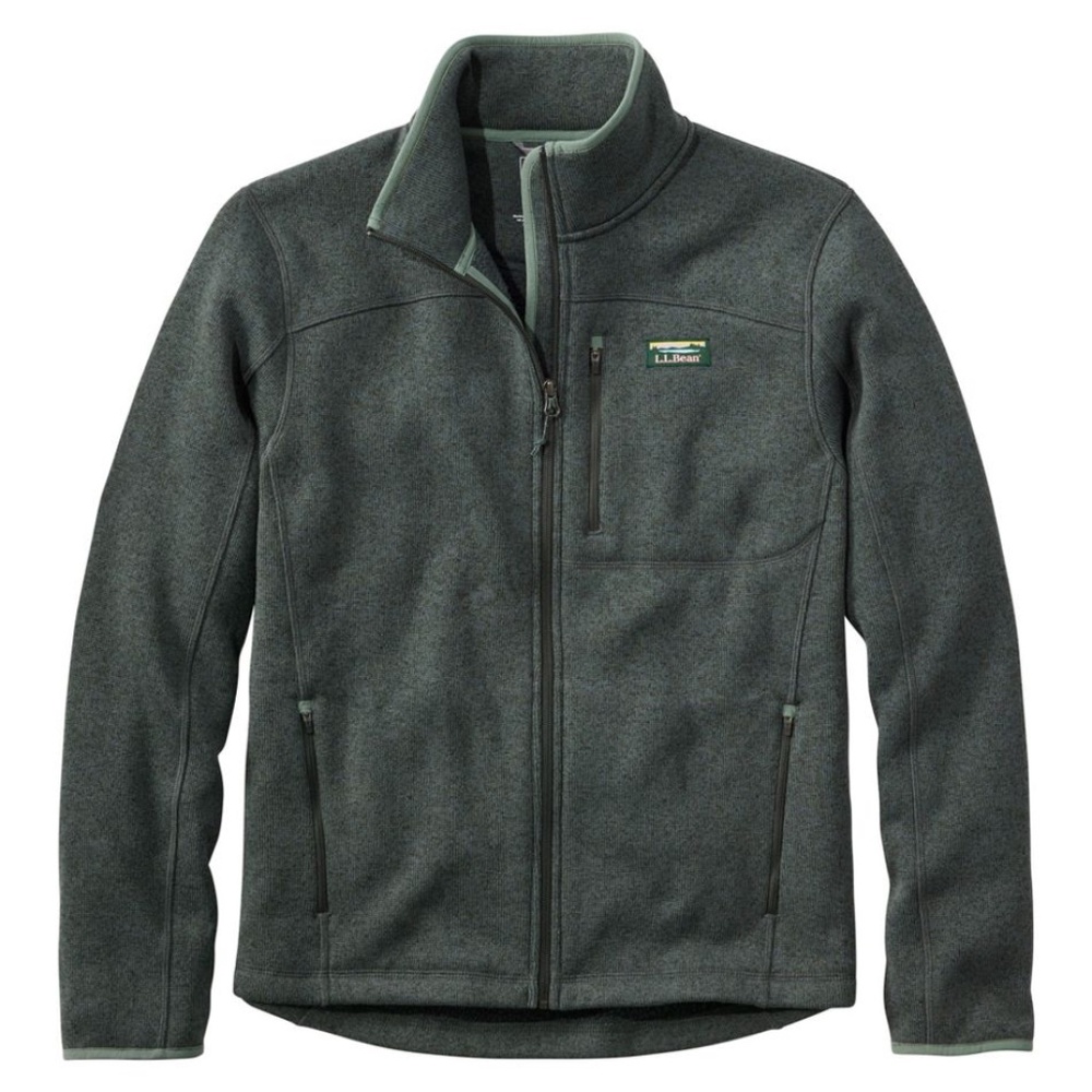 Men's L.L.Bean Sweater Fleece Full-Zip Jacket (Shadow Green)